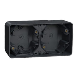 Schneider Electric - boîte saillie mureva styl schneider 2 postes - horizontal - gris MUR37914