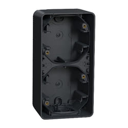 Schneider Electric - boîte saillie mureva styl schneider 2 postes - vertical - gris MUR37912