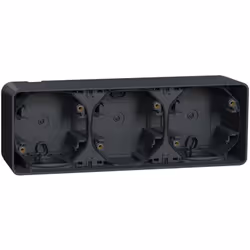 Mureva Styl Boîte 3 postes horizontale saillie IP55 IK08 gris SCHNEIDER MUR37713