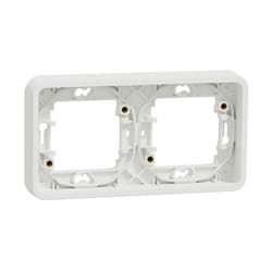 Schneider Electric - cadre encastré mureva styl schneider 2 postes - horizontal - blanc MUR39101