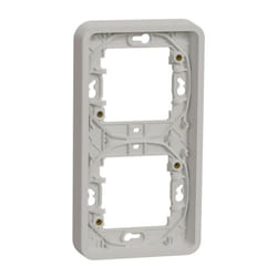 Schneider Electric - Mureva Styl - Cadre 2 postes vertical - encastré - IP55 - IK08 - blanc (MUR39151)