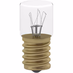 Présentation Ampoule pour voyant de balisage MUR3455. Culot de lampe : E14. Tension 230 V CA. Lampe à incandescence. Degré d' ...