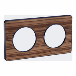 Odace - Touch - plaque - anthracite et zingana - 2 postes horizontal 71mm 2 postes vertical 71mm - H 85mm - L 156mm - P 10mm  ...