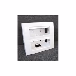 Boite saillie 6 postes 2 rangees de 3 postes blanc polaire pour appareillage 45x45mm ALTIRA SCHNEIDER ALB44436N Couleur : Bla ...