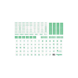 Lot de 10 feuilles A4 de symboles autocollants RESI9 plastique transparent Schneider Electric R9H13228