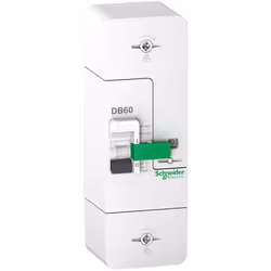 Resi9 DB60 - disjoncteur de branchement - 1P + N - 60A fixe - 12 kVA - NF C 62-412 - ERDF CPT M&S SPE 11015B - NF - classe II ...