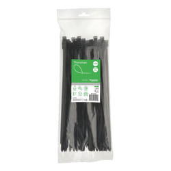 Schneider Electric - Collier serre-cable noir 300x7.6mm (blister de 100) pour fixation de fils et cables ø 108mm max PA6.6 anti-UV Thorsman