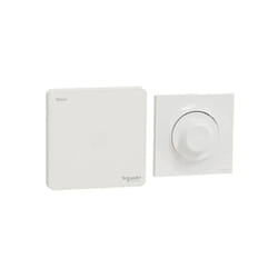 Schneider Electric - Kit pilotage d'éclairage avec variateur de lumière rotatif avec plaque blanche Odace + passerelle wifi Generation 1 Wiser Home