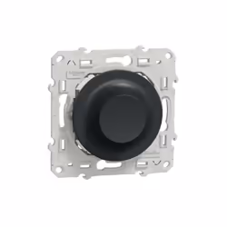 Wiser Odace - variateur rotatif LED - 2 fils - zigbee - anthracite - permet de gérer la variation de la lumière en commande m ...
