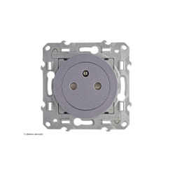 Schneider Electric - Prise de courant 2P+T affleurante Schneider Odace Finition: Aluminium