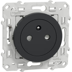 Schneider Electric - Odace Prise de courant 2P+T affleurante Anth -avec griffes schneider S545052