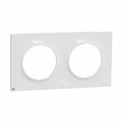 Odace - Styl - plaque - Antibacterien - 2 postes horizontal 71mm 2 postes vertical 71mm - H 85mm - L 156mm - P 10mm - IK04 - ...