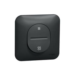Schneider Electric - Ovalis - Bouton poussoir vmc - 2 vitesses Avec plaque de finition -Anthracite (S460236)