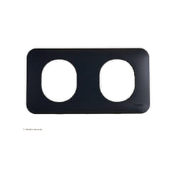 Schneider Electric - Plaque de finition 2 postes horizontal Anthracite Ovalis schneider S4607043606481050007