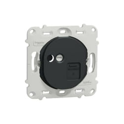 Schneider Electric - Ovalis - prise RJ45 - cat.6UTP - téléphone/informatique -sans plaque -Anthracite (S461475)
