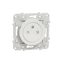 Schneider Electric - Odace - Lot de 100 prises de courant 2P+T Affleurante- Blanc (S524052P)