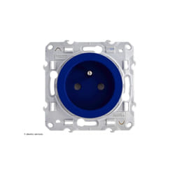Schneider Electric - Prise de courant 2P+T Schneider Odace Finition: Cobalt
