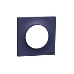 Schneider Electric - Plaque de finition couleur bleu cobalt 1 poste pour appareillage mural Odace Styl