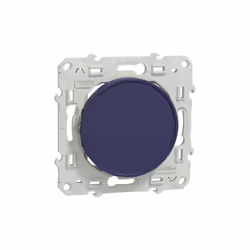 Obturateur cache bleu cobalt encastré avec support (sans plaque) Odace Odace - obturateur - cobalt - fixation par vis S550666 ...