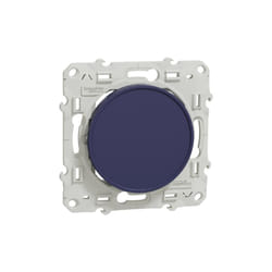 Schneider Electric - Obturateur cache bleu cobalt encastré avec support (sans plaque) Odace