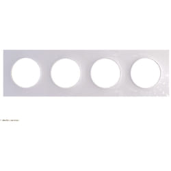 Plaque Odace Styl Schneider 4 postes Finition: Cobalt