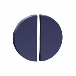 Odace - Enjoliveur double pour va et vient et poussoir en coloris Cobalt