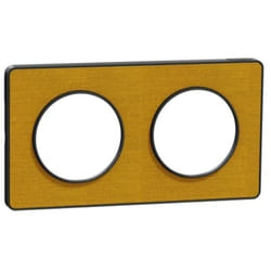 Schneider Electric - odace touch - plq kvadrat ocre/anth 2 postes horiz. ou vert. entraxe 71MM - S540804KY