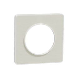 Schneider Electric - Odace Touch - Plaque de finition Kvadrat 1 poste - Craie/Blanc (S520802KW)