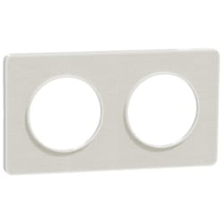 Schneider Electric - odace touch - plq kvadrat craie/blanc 2 postes horiz. ou vert. entraxe 71MM - S520804KW
