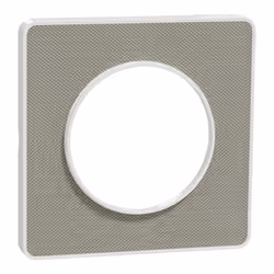 Schneider electric - S520802KG - Odace Touch - Plaque de finition Kvadrat 1 poste - Perle/Blanc -