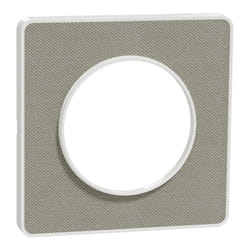 Schneider electric - S520802KG - Odace Touch - Plaque de finition Kvadrat 1 poste - Perle/Blanc -