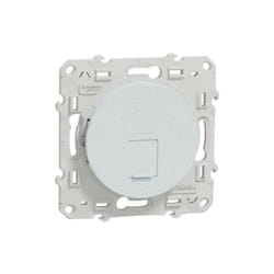Schneider Electric - Odace, prise RJ45 Blanc Recyclé, grade 3 (multimédia) cat. 6 stp, à vis (S510476)