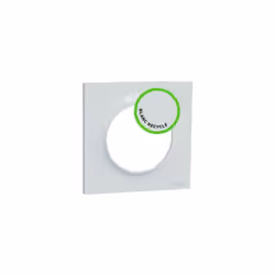 Plaque de finition blanc Recyclé 1 poste pour appareillage mural encastré Odace Styl Odace Styl - plaque - blanc Recycle - 1  ...
