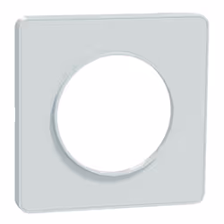 Odace - Touch - plaque - blanc Recyclé - 1 poste - H 85mm - L 85mm - P 10mm - IK04 - IP21 D - sans halogène