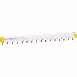 Acti 9 - peigne de raccordement à dents - 4P - 100A à 40°C - Ue 415 V CA - 16 modules de 18 mm - découpable - le pas de racco ...