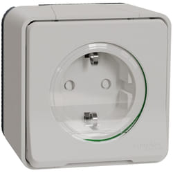 Schneider Electric - Prise schuko en saillie 2P+T Schneider Mureva Styl Blanc