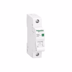 Description Disjoncteur Resi9. 1 pôle, 20 A, caractéristique C. Pouvoir de coupure de 6 kA selon IEC/EN 60898-1. Tension d'al ...