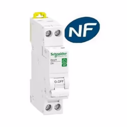 Description générale Le disjoncteur modulaire miniature peignable (XP) Resi9 de Schneider Electric, calibre 20A et courbe C,  ...