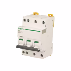 Disjoncteur 4 pôles avec un empattement de 3 modules, courbe C. Disjoncteur 380v 20A. Certifié IEC 60898-1 et IEC/EN 60947-2. ...