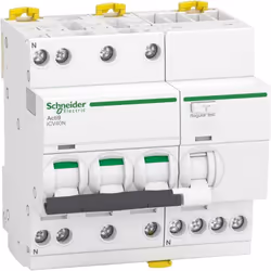 Disjoncteur différentiel 30ma 32A 3P+N Courbe C - Schneider A9DE3732 Ce disjoncteur différentiel 30mA de calibre 32A est équi ...