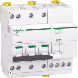 Disjoncteur différentiel 300ma 32A 3P+N Courbe C - Schneider A9DE7732 Ce disjoncteur différentiel 300mA de calibre 32A est éq ...