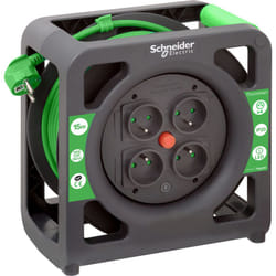 Schneider Electric - Enrouleur compact 15m 4 prises 2P+T IP20 - Schneider