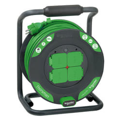 Schneider Electric - Enrouleur bricolage 40m H05VVF 4 prises 16A IP44 - Schneider