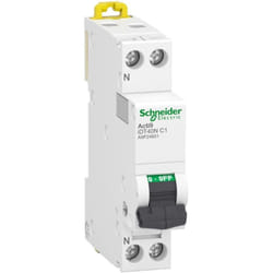 Schneider Electric - Acti9 iDT40N - disjoncteur modulaire - 1P+N c 1A 6000A/10kA