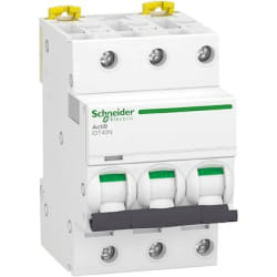 disjoncteur - schneider acti9 idt40n - 3 pôles - 10a - type d - 10 ka - schneider electric a9p34310