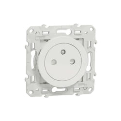 Schneider Electric - Odace - prise de courant 2P+T affleurante - blanc - connexion rapide (S520052)
