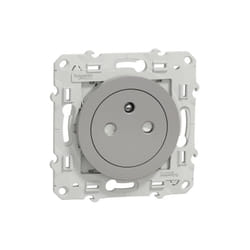 Schneider Electric - Odace - prise de courant 2P+T affleurante - Alu - connexion rapide (S530052)