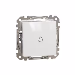 Bouton poussoir sonnette - SCHNEIDER ELECTRIC - SDD111131 - Blanc - IP20 - Montage encastré