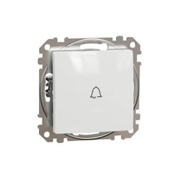 Bouton poussoir sonnette - SCHNEIDER ELECTRIC - SDD111131 - Blanc - IP20 - Montage encastré