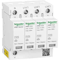 Acti9 Parafoudre iPRD1 12,5r - debro type1 - 3P+N - 350V - report signal - tt tn schneider A9L16482